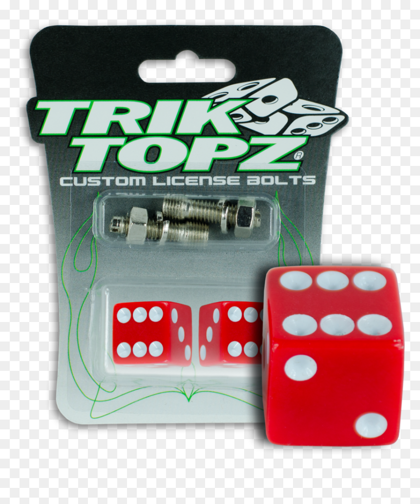Dice License Bolt Red - Trik Topz, HD Png Download - red dice png