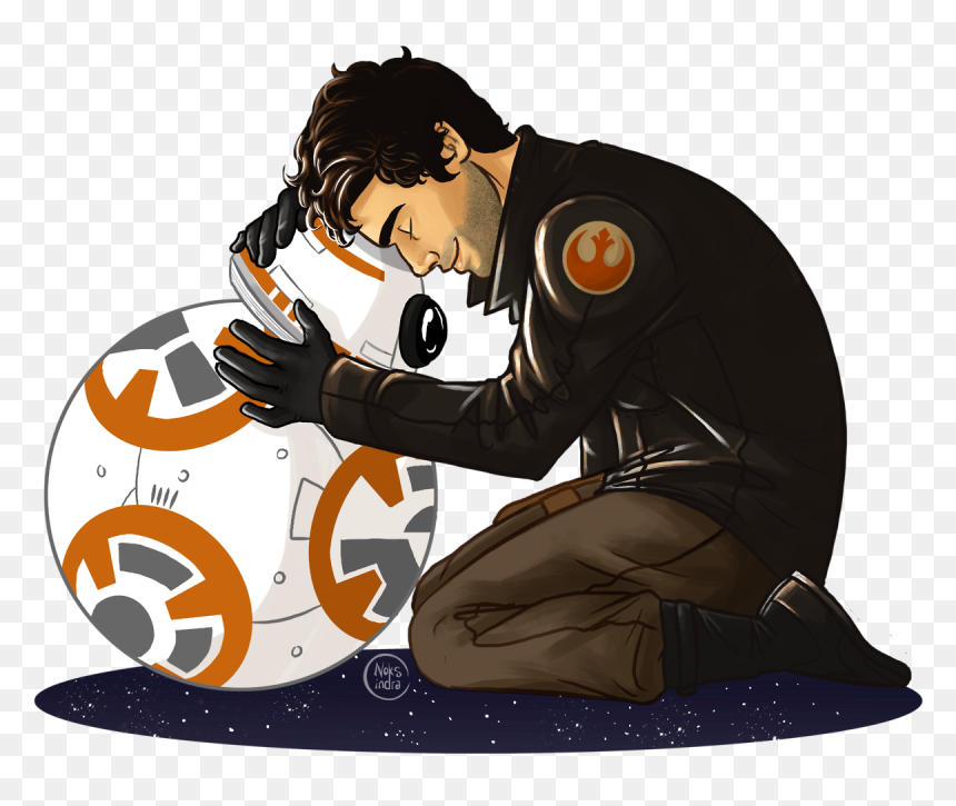 Poe Dameron Hugs Bb8, HD Png Download - poe dameron png