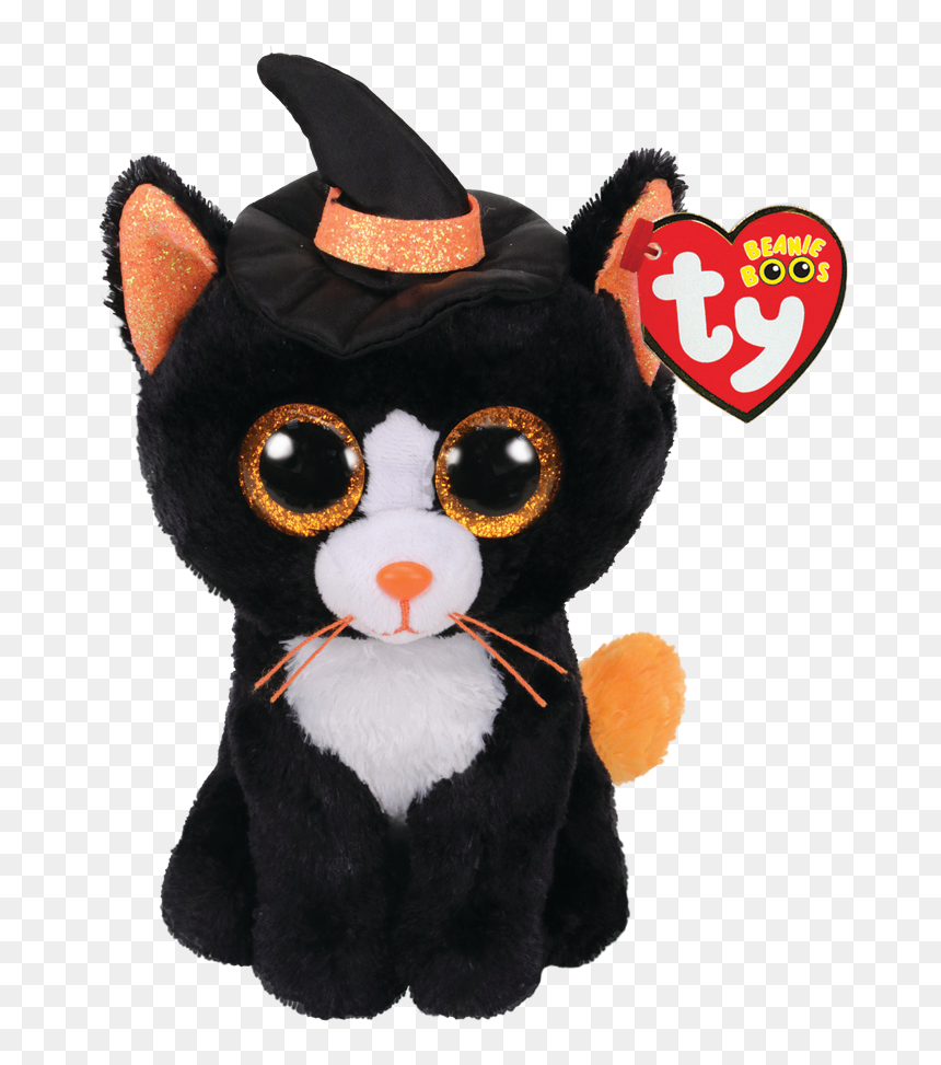 Small Witchie Cat Halloween - Beanie Boos New 2019, HD Png Download - halloween cat png