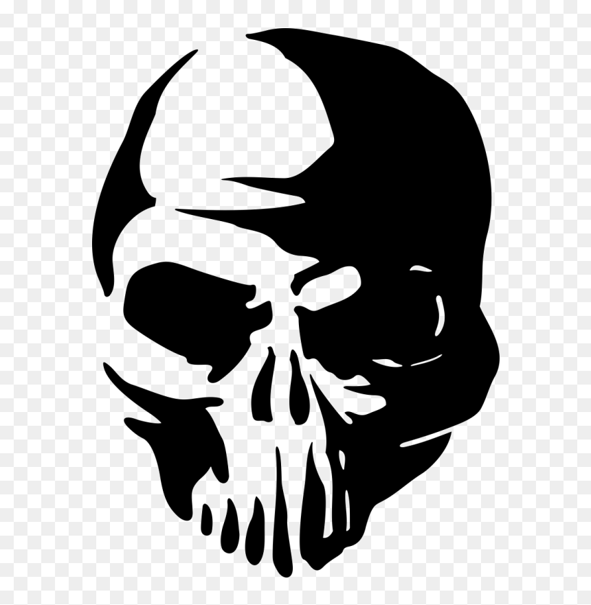 Vector Graphics Skull Image Silhouette Illustration - Skull Silhouette, HD Png Download - skull silhouette png