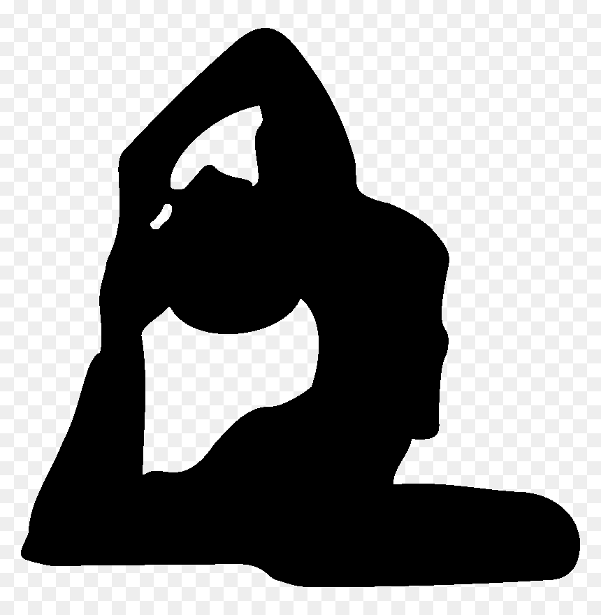 Sticker Sport Yoga Posture Ambiance Sticker Kc10572 - Person Yoga Icon Transparent Background, HD Png Download - yoga silhouette png