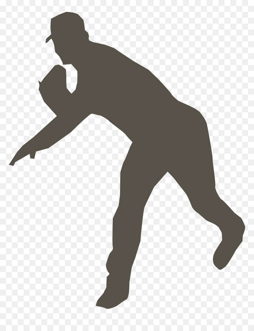 Clipart Of Pitch, Baseball By And Baseball Infield - Silhouette, HD Png Download - baseball silhouette png
