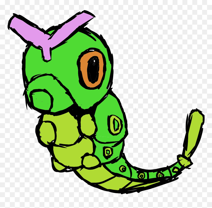 I Drew Caterpie On My New Drawing Tablet Clipart ,, HD Png Download - caterpie png