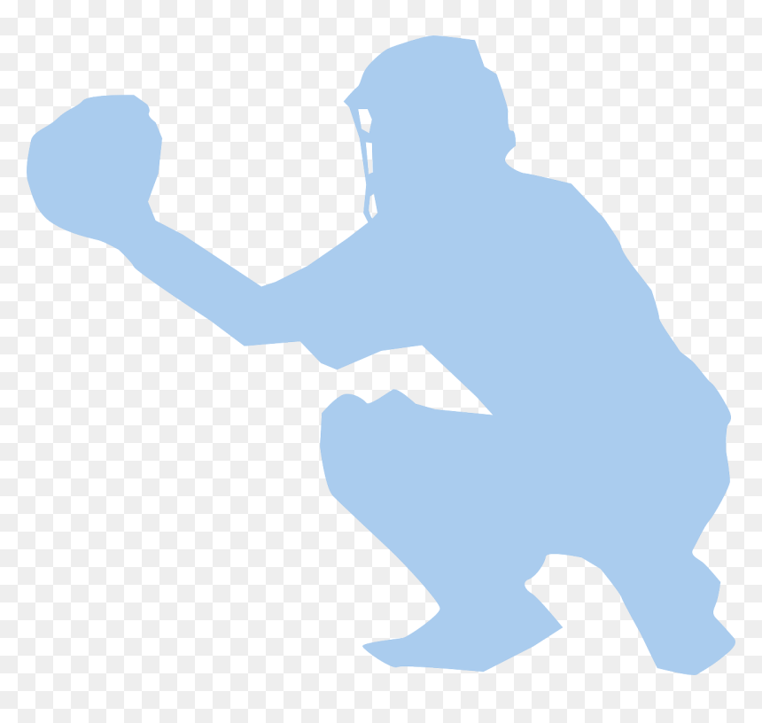 Baseball Catcher Silhouette, HD Png Download - baseball silhouette png