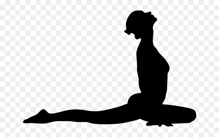 Yoga Silhouette Asana Clip Art, HD Png Download - yoga silhouette png
