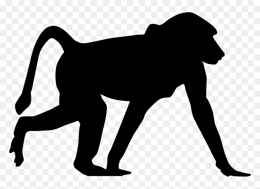Monkey Silhouette 13, Buy Clip Art - Monkey Clipart Png Silhouette, Transparent Png - monkey silhouette png
