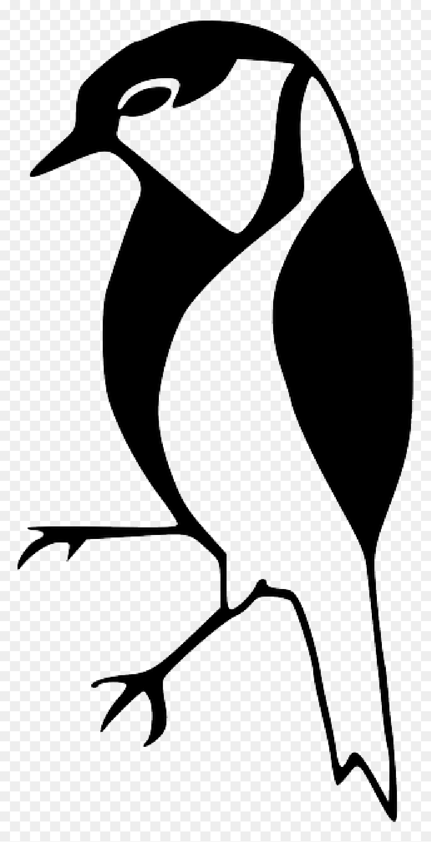 Silhouette, Little, Bird, Wings, Beak, Feathers - Black And White Image Bird, HD Png Download - bird wings png