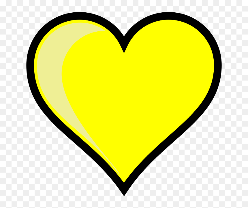 Yellow Heart Clipart, HD Png Download - yellow heart png