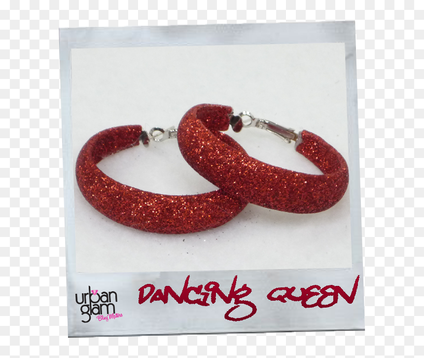Red Glitter Hoop Earrings, HD Png Download - red sparkle png