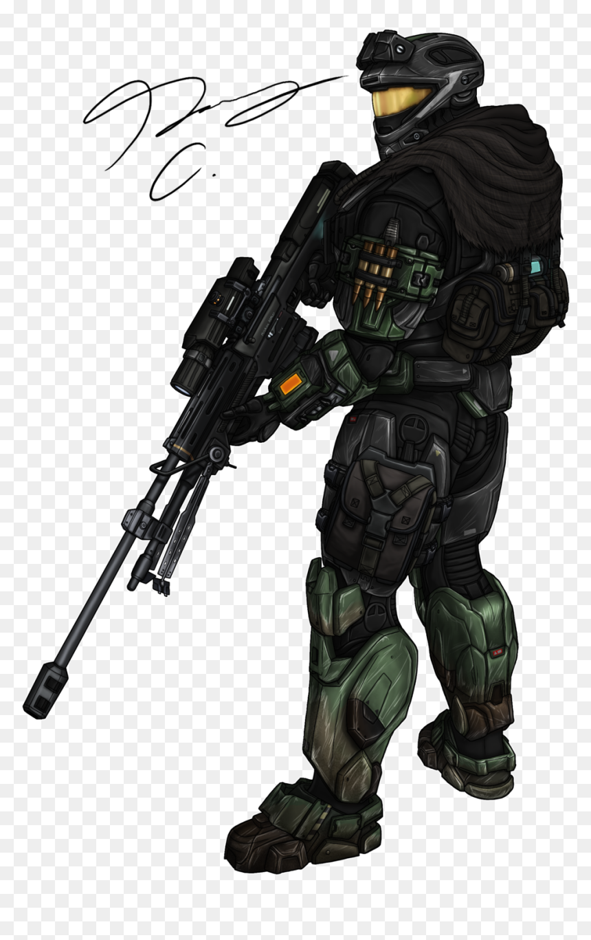 Spartan Mrskits - Halo Spartan Sniper Black, HD Png Download - halo spartan png