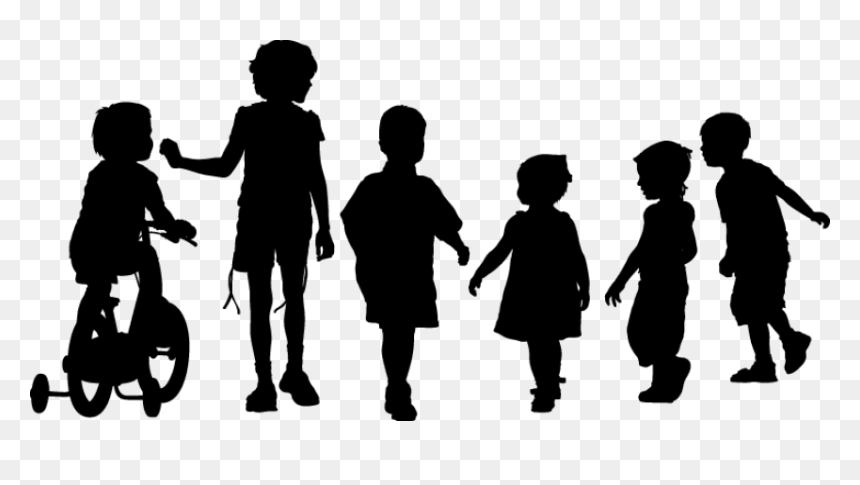 Free Png Download Children Walking Png Png Images Background - Kids Silhouette Png, Transparent Png - kids silhouette png