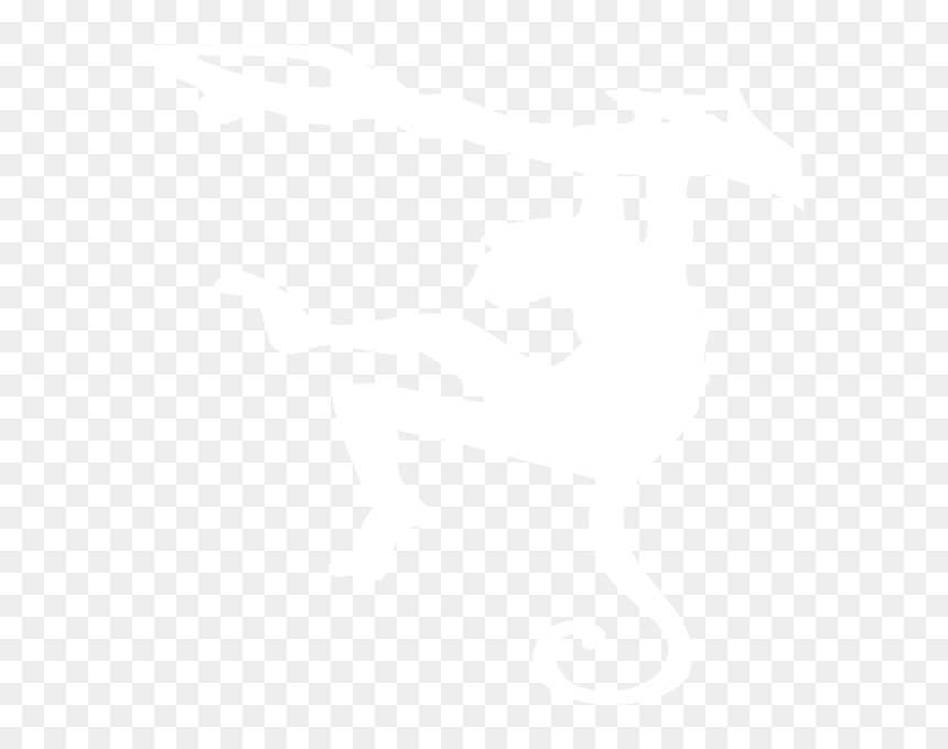 White Monkey Silhouette , Png Download - Gold Monkey Cafe, Transparent Png - monkey silhouette png