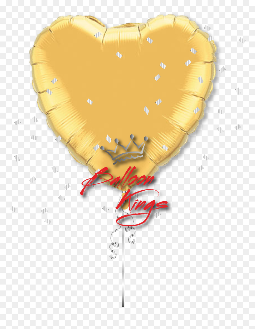 Large Gold Heart - Heart Balloons Yellow Png, Transparent Png - yellow heart png