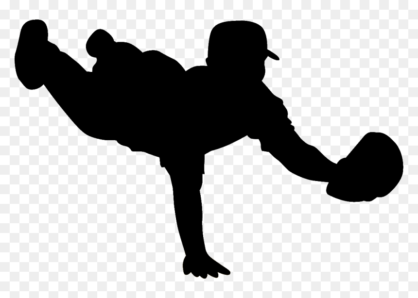 Baseball Player Softball Wall Decal Sport - Baseball Clip Art, HD Png Download - baseball silhouette png