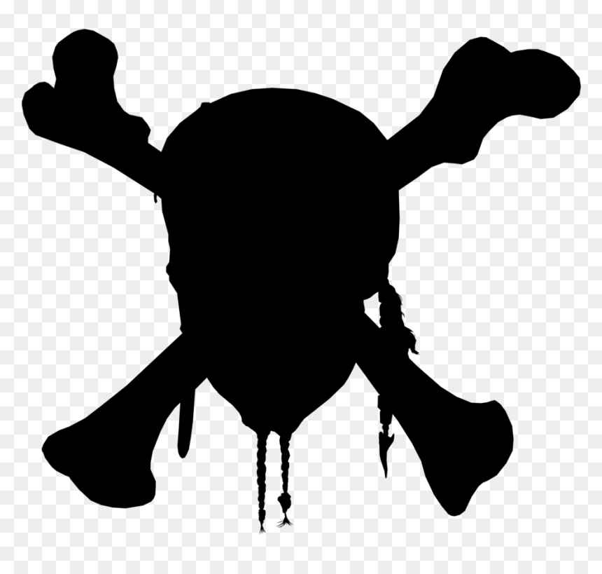 Skull Silhouette Pirate Silhouette Skull Silhouettes - Pirates Of The Caribbean Png, Transparent Png - skull silhouette png