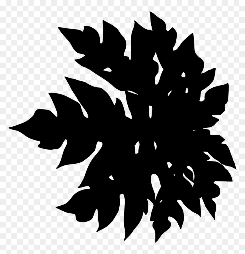 Leaf-silhouette - Illustration, HD Png Download - leaf silhouette png