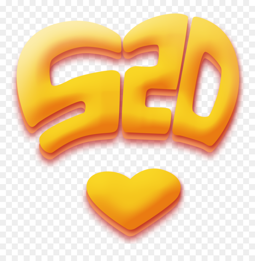Yellow Heart Shaped 520 Word Art - Portable Network Graphics, HD Png Download - yellow heart png