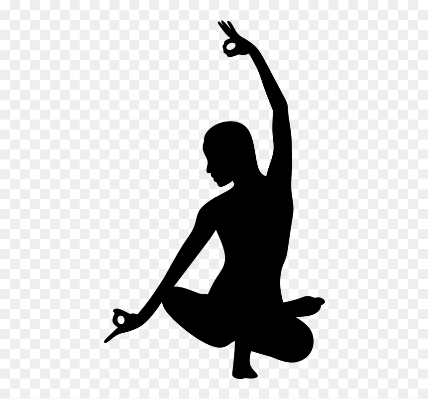 Yoga Pose Silhouette, HD Png Download - yoga silhouette png