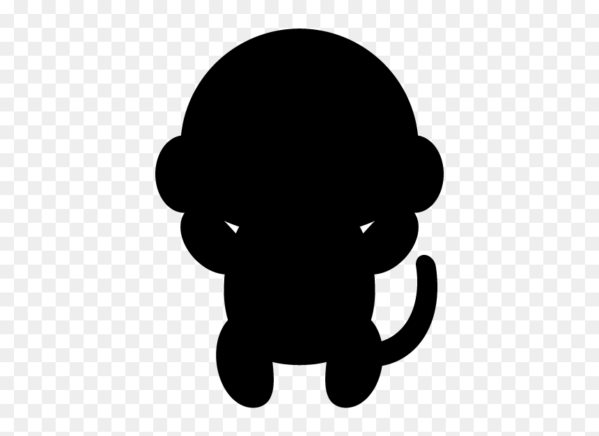 Silhouette Monkey Clip Art - 猿 影 イラスト, HD Png Download - monkey silhouette png