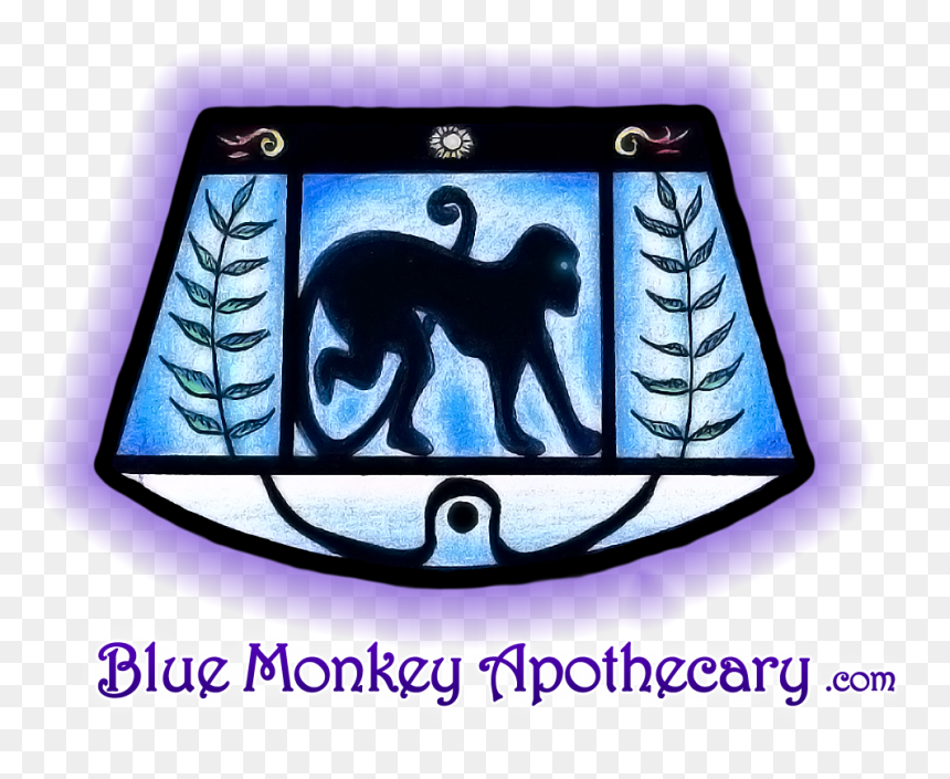 Blue Monkey Apothecary - Localgoodz.com, HD Png Download - monkey silhouette png