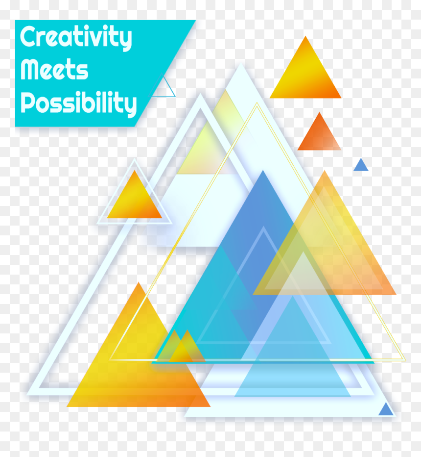Abstract Illustration With Triangles - Portable Network Graphics, HD Png Download - blue triangle png
