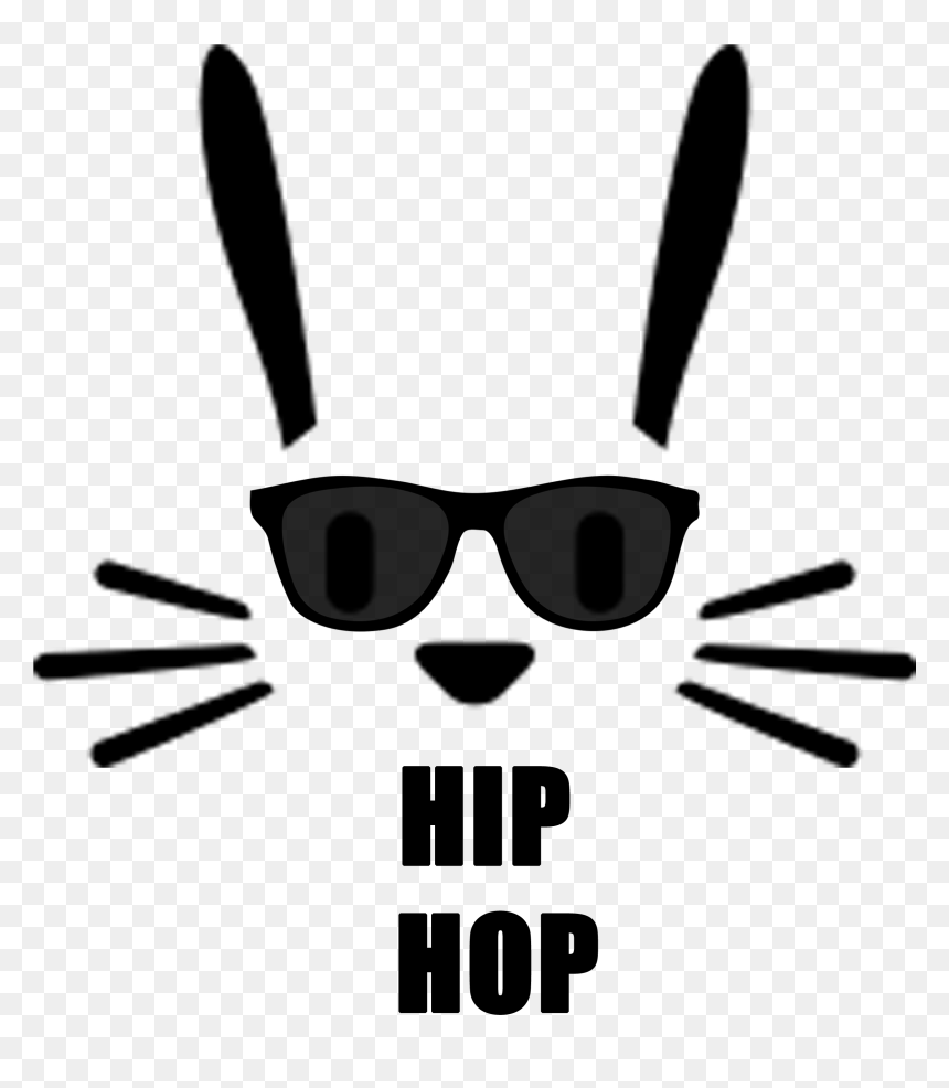 Transparent Rabbit Silhouette Png - Hip Hop Bunny Silhouette, Png Download - bunny silhouette png
