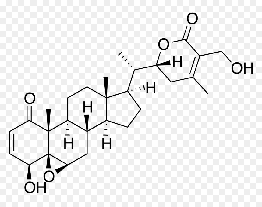 Whitaferin A Molecule - Strophanthus Kombe Chemical Constituents, HD Png Download - molecule png