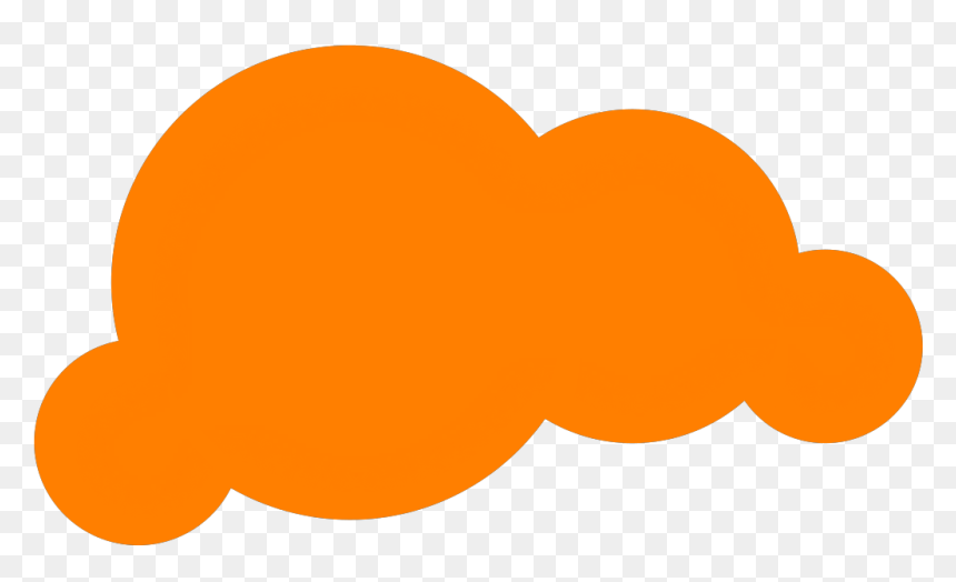 Orange Cloud Svg Clip Arts, HD Png Download - cloud emoji png