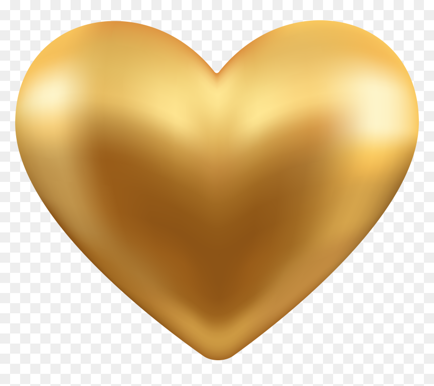 Yellow Heart Clipart Picture Transparent Download Gold, HD Png Download - yellow heart png