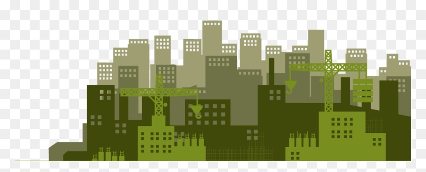 Banff Constructors Buildings Silhouette - Buildings Silhouette Png Green, Transparent Png - building silhouette png