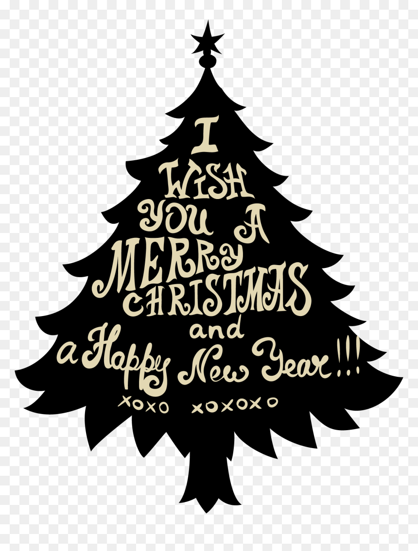 T-shirt Christmas Tree Silhouette - Christmas Tree, HD Png Download - christmas tree silhouette png