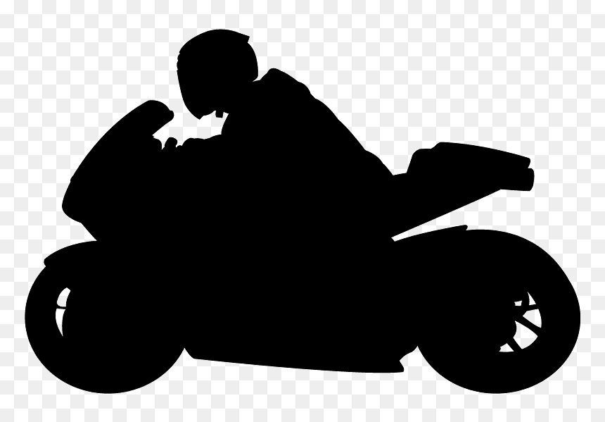 Silhouette, HD Png Download - motorcycle silhouette png