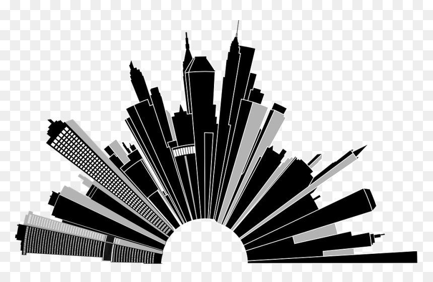 Cityscape Picsart Png, Transparent Png - philadelphia skyline silhouette png