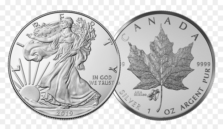 2017 American Silver Eagle Coin, HD Png Download - coins falling png