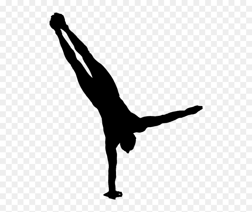 Handstand Yoga Man - One Arm Handstand Logo, HD Png Download - yoga silhouette png