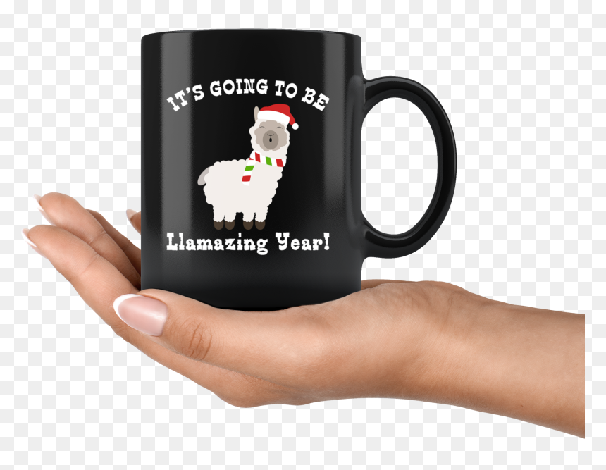 Happy New Years Eve Llama Santas Hat Going To Be Llamazing - Mug, HD Png Download - new year hat png
