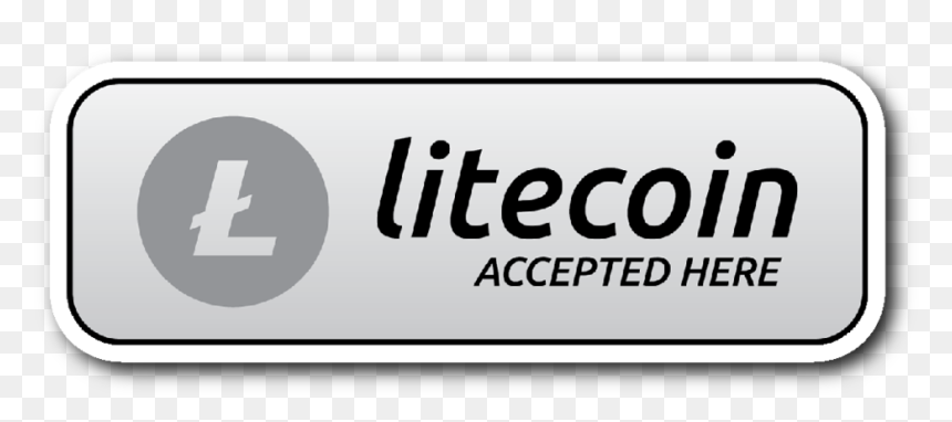 Litecoin Accepted Here Button - Litecoin Accepted Here .png, Transparent Png - litecoin png