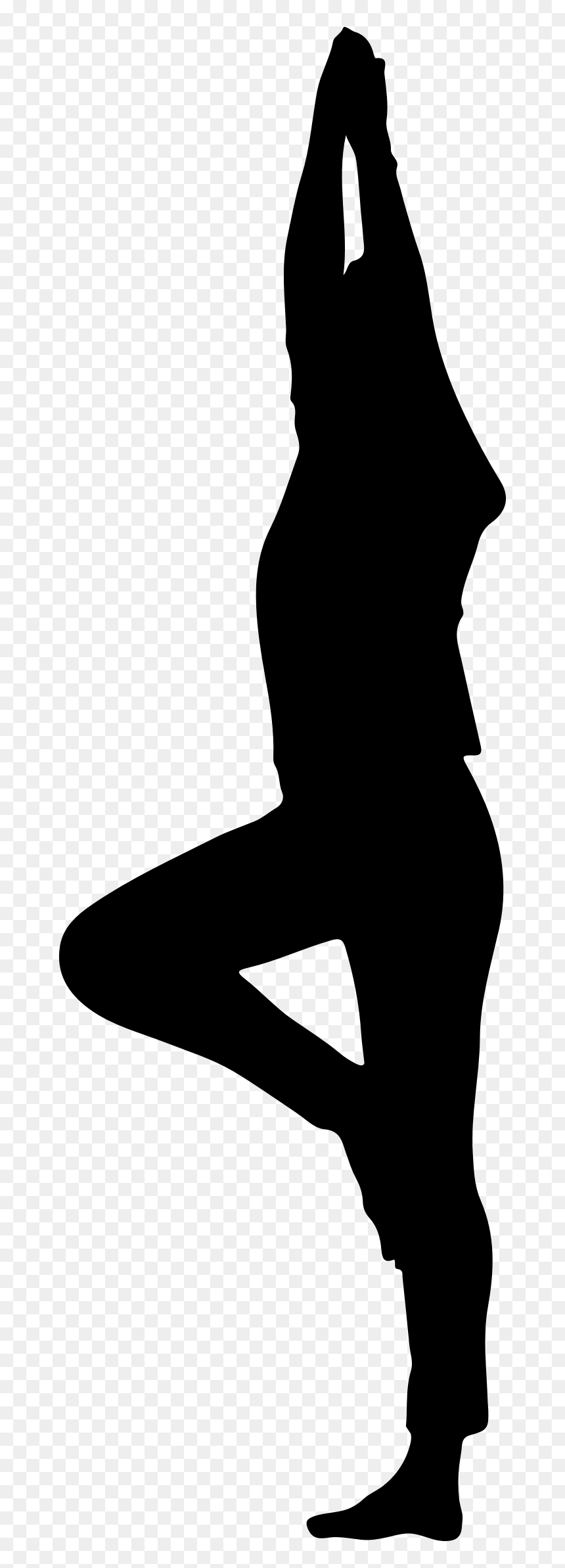 Female Yoga Pose Minus Ground Silhouette Clip Arts - Pregnant Woman Yoga Silhouette, HD Png Download - yoga silhouette png