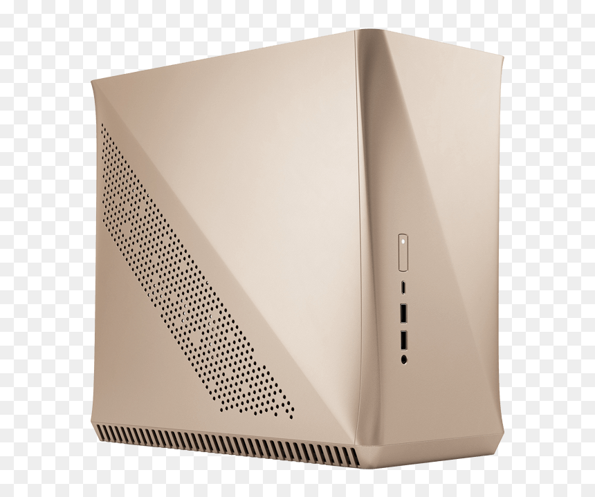 Era Itx W/ Tempered Glass Top Panel, No Psu, Mini-itx, - Fractal Design Era Gold, HD Png Download - glass panel png