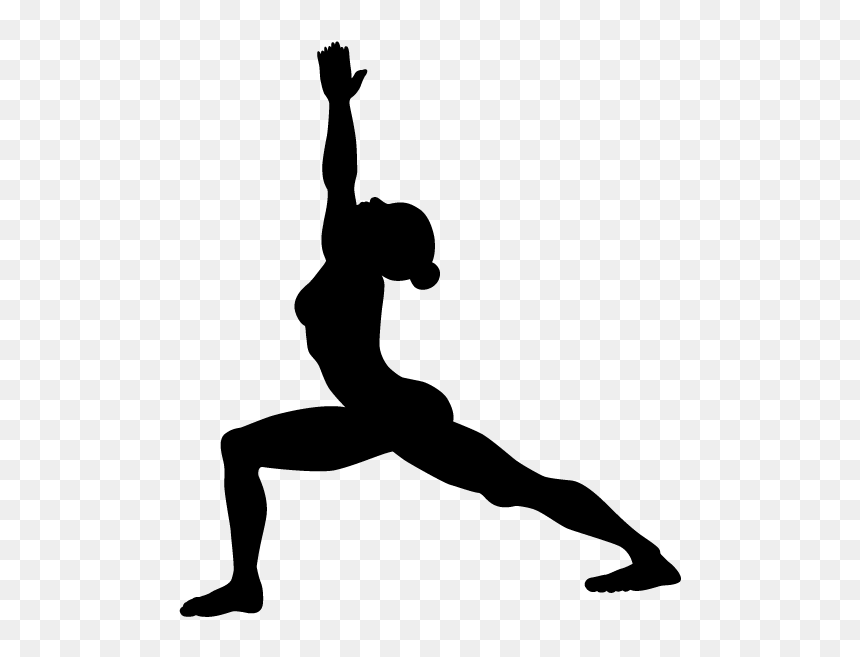Crescent Lunge - Yoga Standing Poses, HD Png Download - yoga silhouette png