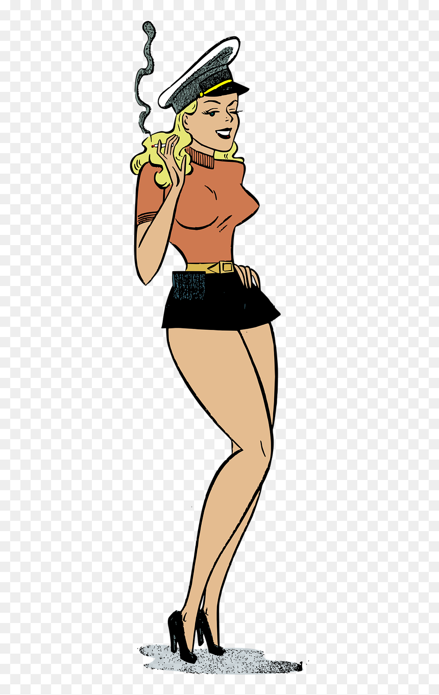 Cartoon Female Pin Up, HD Png Download - pin up png