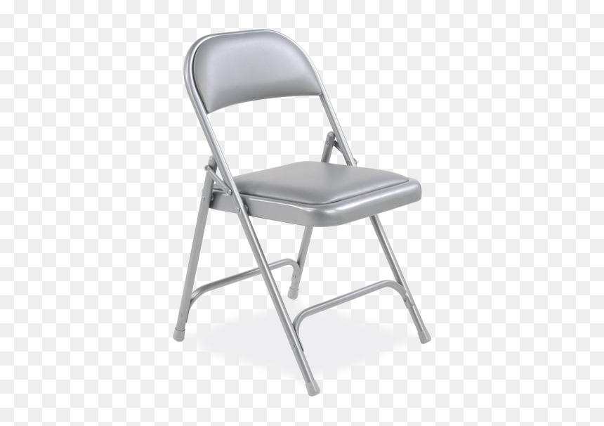 Folding Chair Png Transparent - Gray Plastic Folding Chair, Png Download - folding chair png
