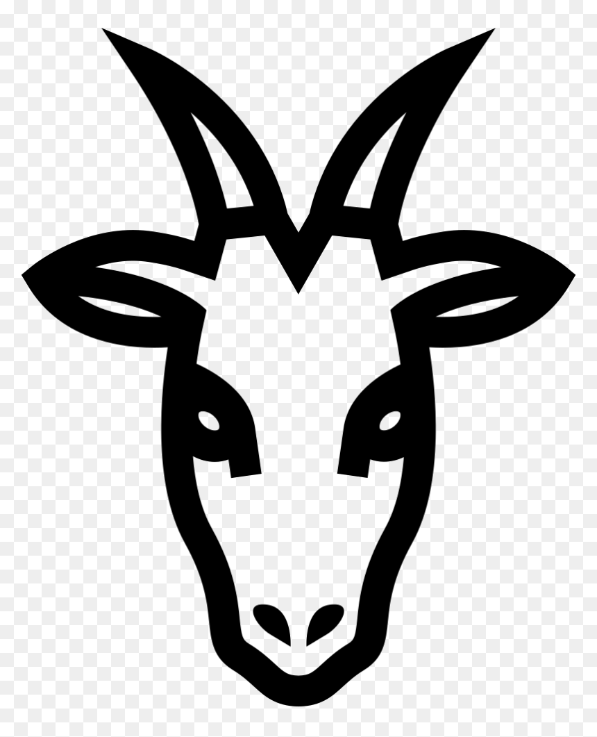 Thumb Image - Goat Head Silhouette Png, Transparent Png - goat horns png