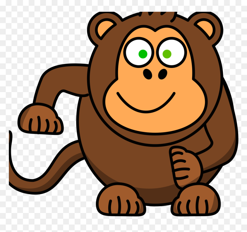 Monkey Svg Clip Arts - Sad Monkey Clipart, HD Png Download - monkey silhouette png