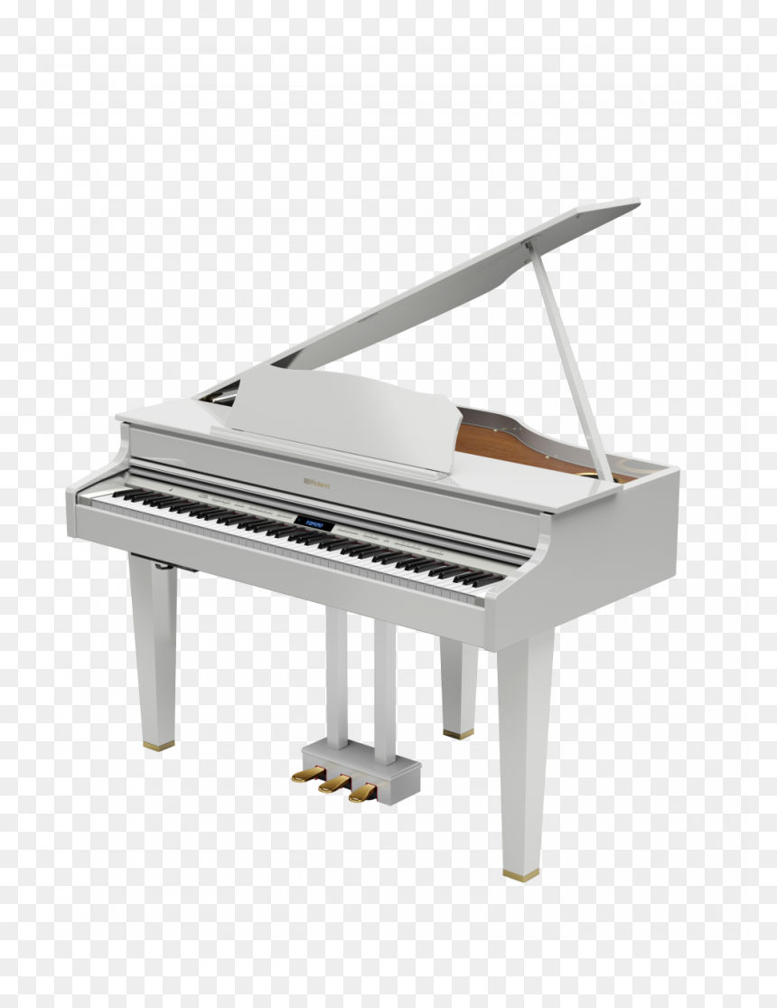 White Digital Grand Piano, HD Png Download - grand piano png