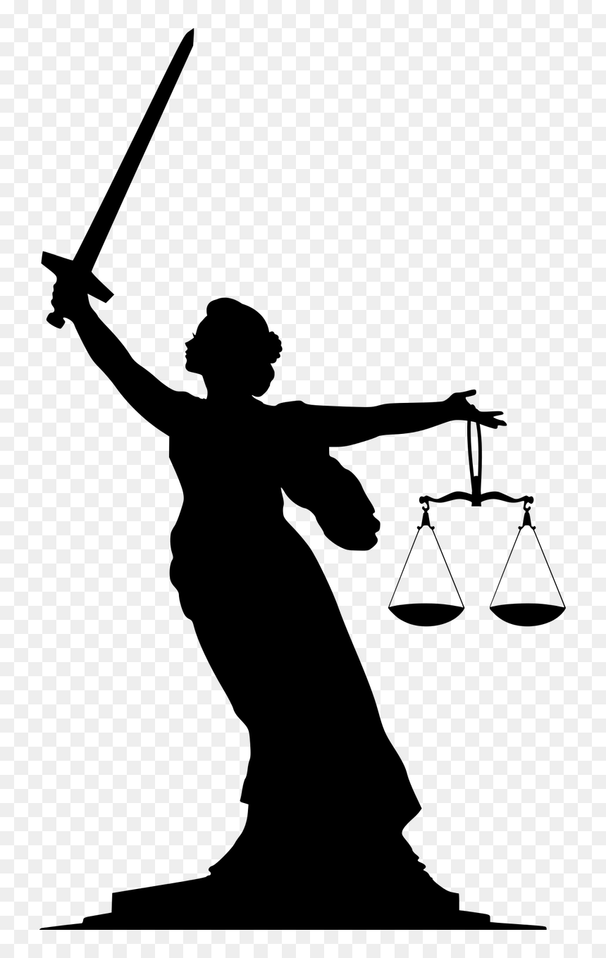 Lady Justice Silhouette, HD Png Download - lady justice png