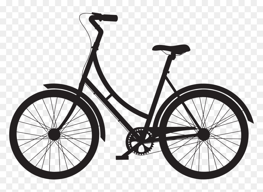 Transparent Bicycle Silhouette Png, Png Download - motorcycle silhouette png