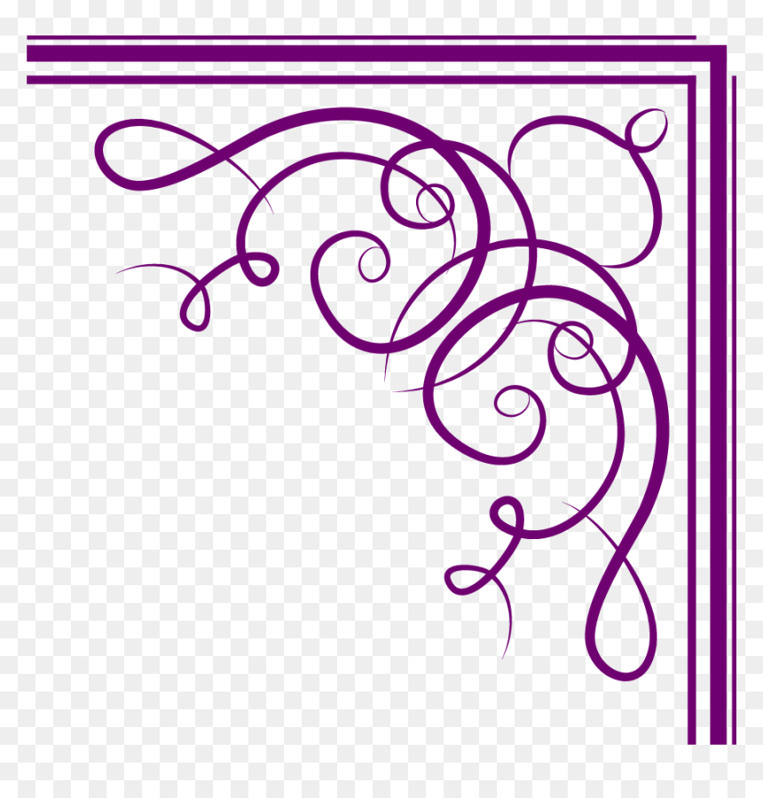 Line Art, HD Png Download - purple border png