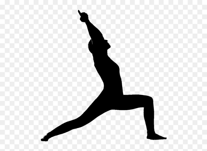 Warrior - Warrior 1 Pose Silhouette, HD Png Download - yoga silhouette png