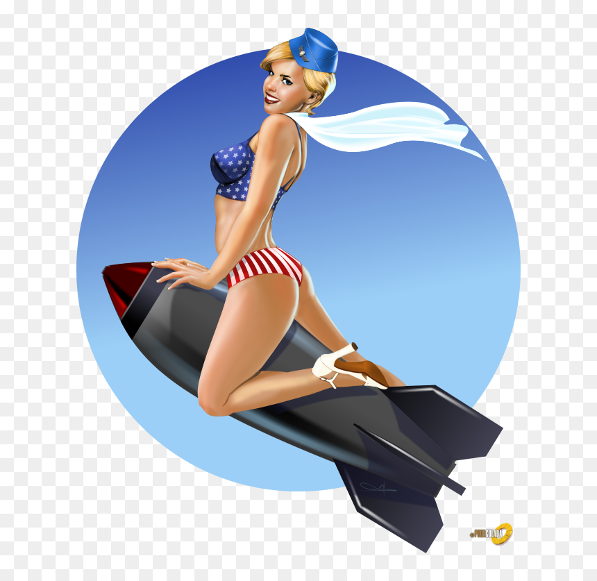 Pin Up Model , Png Download - Bomber Nose Art Png, Transparent Png - pin up png